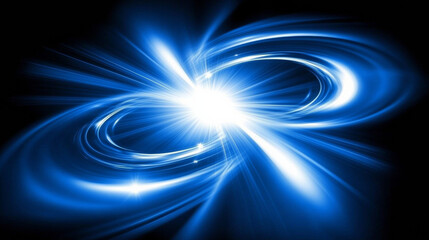 dynamic blue abstract light burst