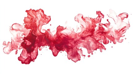 Wall Mural - Abstract Red Ink Splashes Artistic Creation