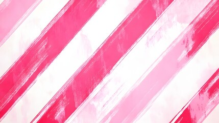 Canvas Print - Abstract Pink and White Diagonal Brush Strokes