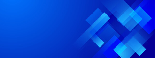 Poster - abstract blue banner background with dynamic lines and gradient stripes for business, corporate, sem