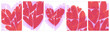 © NL - Modern Valentine Postcard Set Vector Halftone Minimal 5x7 pink red purple lila background