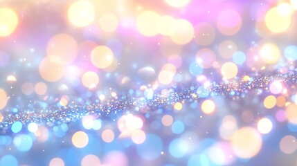 abstract background, blue bokeh, beautiful bright light glitter