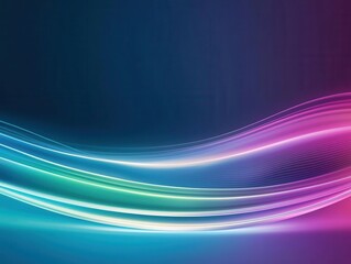 Fototapete - A vibrant abstract background featuring smooth, flowing lines in shades of blue, green, and pink, creating a dynamic and modern visual effect.