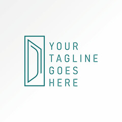 Poster - Logo design graphic concept creative premium vector stock image graphic initial DN or ND font line open door to monogram property typography branding