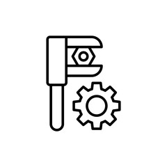Poster - Manufacture tool outline icons, minimalist vector illustration ,simple transparent graphic element .Isolated on white background