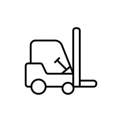 Poster - Forklift outline icons, minimalist vector illustration ,simple transparent graphic element .Isolated on white background