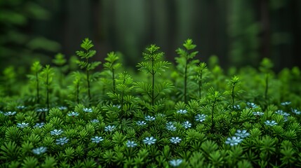 beautiful green summer forest.