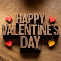 happy valentines day unique typography