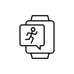 Runner app outline icons, minimalist vector illustration ,simple transparent graphic element .Isolated on white background