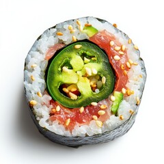 Wall Mural -  sushi roll filled with spicy tuna 