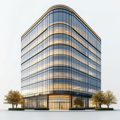 Poster - Modern Glass Skyscraper: Architectural Marvel in Urban Cityscape