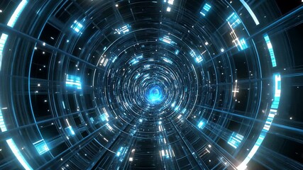 Poster - hyperspace fractal sky tunnel created with seamless art effects for visual exploration, hyperspace f