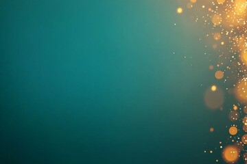 Aufkleber - A vibrant gradient background features teal blending into gold with twinkling bokeh stars and glitter, perfect for New Year’s celebrations and festive designs
