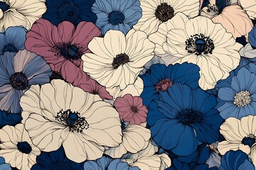 Wall Mural - Beautiful Floral Pattern Design