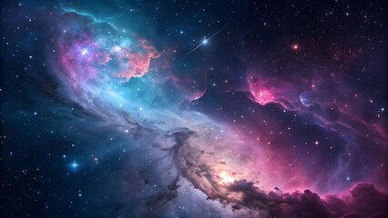 beautiful nebulae and stars in the night sky. supernova background wallpaper