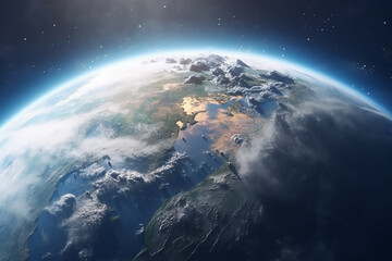 Wall Mural - beautiful view of planet earth from space planet, space, global, world, environment, nature, atmosph