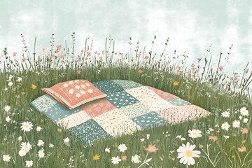 Wall Mural - A Peaceful Meadow Day Dream