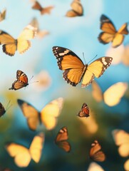 Poster - Butterflies in flight