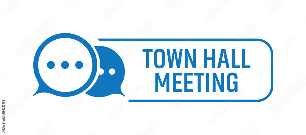 Main Program Hall Sign town hall meeting sign Stock Vector | Adobe Stock