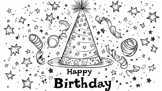 Happy birthday ! ready for coloring book