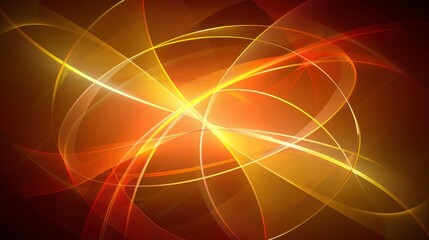 Poster - vibrant abstract background with swirling lines in orange and yellow hues, creating dynamic and ener