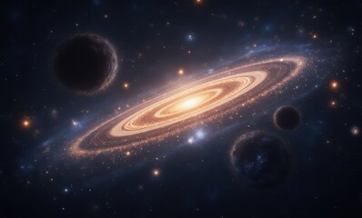 Wall Mural - A breathtaking view of a spiral galaxy.