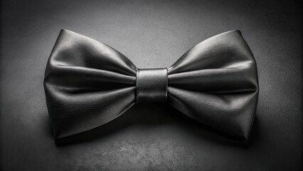 Poster - Elegant Black Bow Tie on Dark Background, Perfect for Formal Events