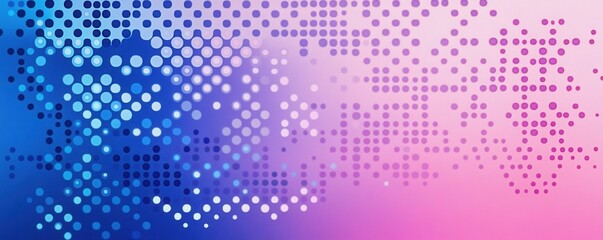 Poster - Abstract blue and purple gradient digital dots background
