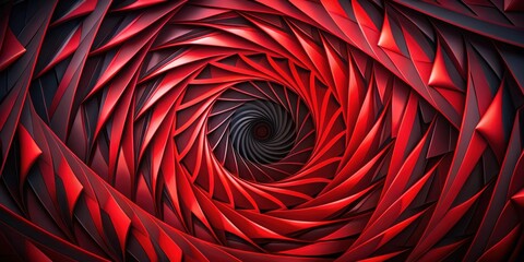 Poster - Abstract Red and Black Swirling Pattern A Captivating Visual Design