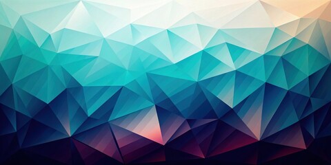 Leinwandbilder - Abstract Teal and Purple Geometric Low Poly Background