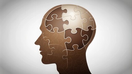 Aufkleber - Unraveling the Mysteries of the Human Mind A Puzzle of Thought and Cognition