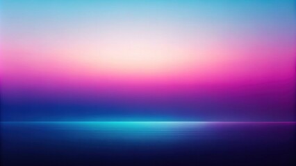 Poster - Serene Gradient Seascape Vibrant Hues of Pink, Blue, and Purple at Horizon