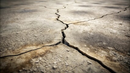 Poster - Cracked earth surface texture, arid land, dry soil, environmental damage