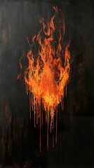 Wall Mural - Fiery Passion: An Abstract Expression of Intense Emotion