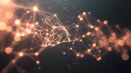 Poster - elegant and mystical professional background with soft bokeh effects shimmering particles and minima
