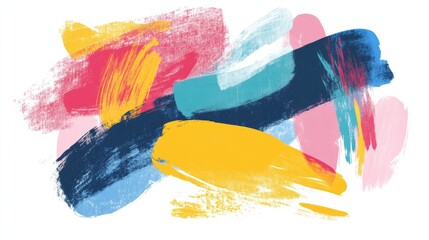 Fototapete - Vibrant abstract brushstrokes in dynamic colors creating an energetic and artistic background suitable for various creative projects
