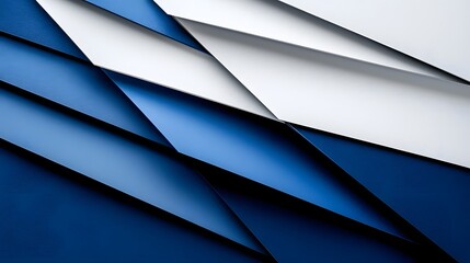 Poster - Stunning blue and white gradient background with overlapping geometric patterns creating a modern and elegant visual impact  The clean