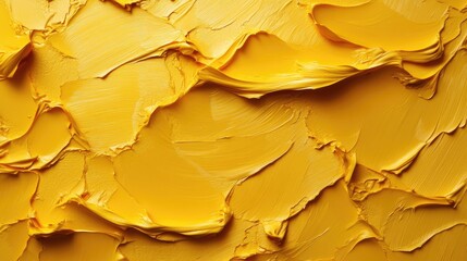Leinwandbilder - Textured golden yellow plaster background with a grunge effect ideal for artistic and design applications.