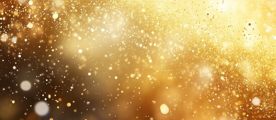 Poster - Golden celebration backdrop with shimmering confetti and ample space for personalized text or messages during festive occasions