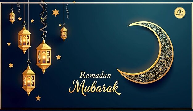 eid mubarak greeting card with mosque