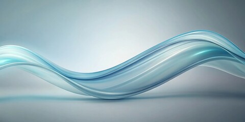 Aufkleber - Abstract Blue Wave Design, Elegant Flowing Curves, Serene Background Image