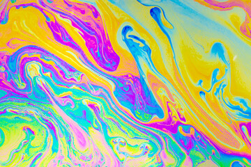 Wall Mural - psychedelic multicolored background abstract. rainbow colors. patterns background. photo macro shot 