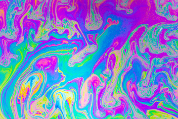 Wall Mural - psychedelic multicolored background abstract. rainbow colors. patterns background. photo macro shot 