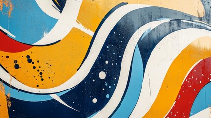 Leinwandbilder - Close-up of a modern graphic with abstract elements and dynamic compositions, highlighting innovative design techniques and creative aesthetics.