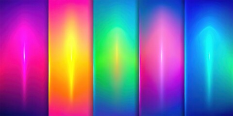 Aufkleber - Vibrant Spectrum A Collection of Five Colorful Gradient Panels Ideal for Digital Designs and Presentations