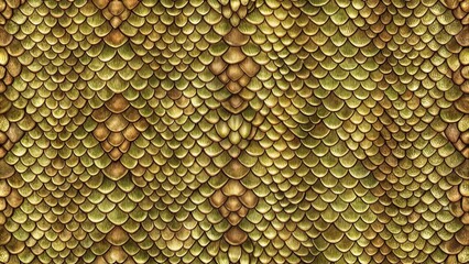 Poster - Luxurious Golden Scale Pattern  A Seamless Texture for Design Projects
