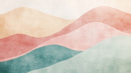 Aufkleber - Detailed shot of a minimalist abstract background with soft, muted colors and gentle gradients, evoking a sense of calm and simplicity.