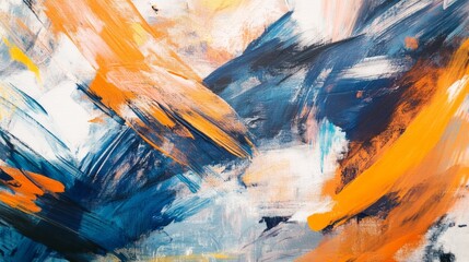 Fototapete - Detailed view of an abstract background with a mix of vibrant colors and fluid brushstrokes, capturing an artistic and dynamic visual movement.