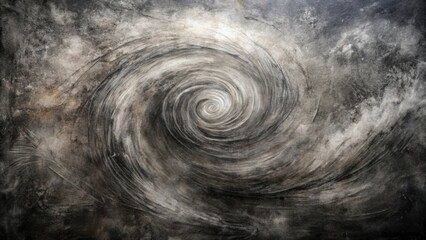 Aufkleber - Abstract Swirling Vortex of Gray and Black Hues, a Textured Artistic Background