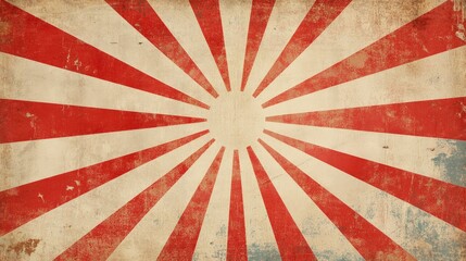 Poster - Classic pop art red sunburst with radial rays and halftone texture, ideal for sales promotions.